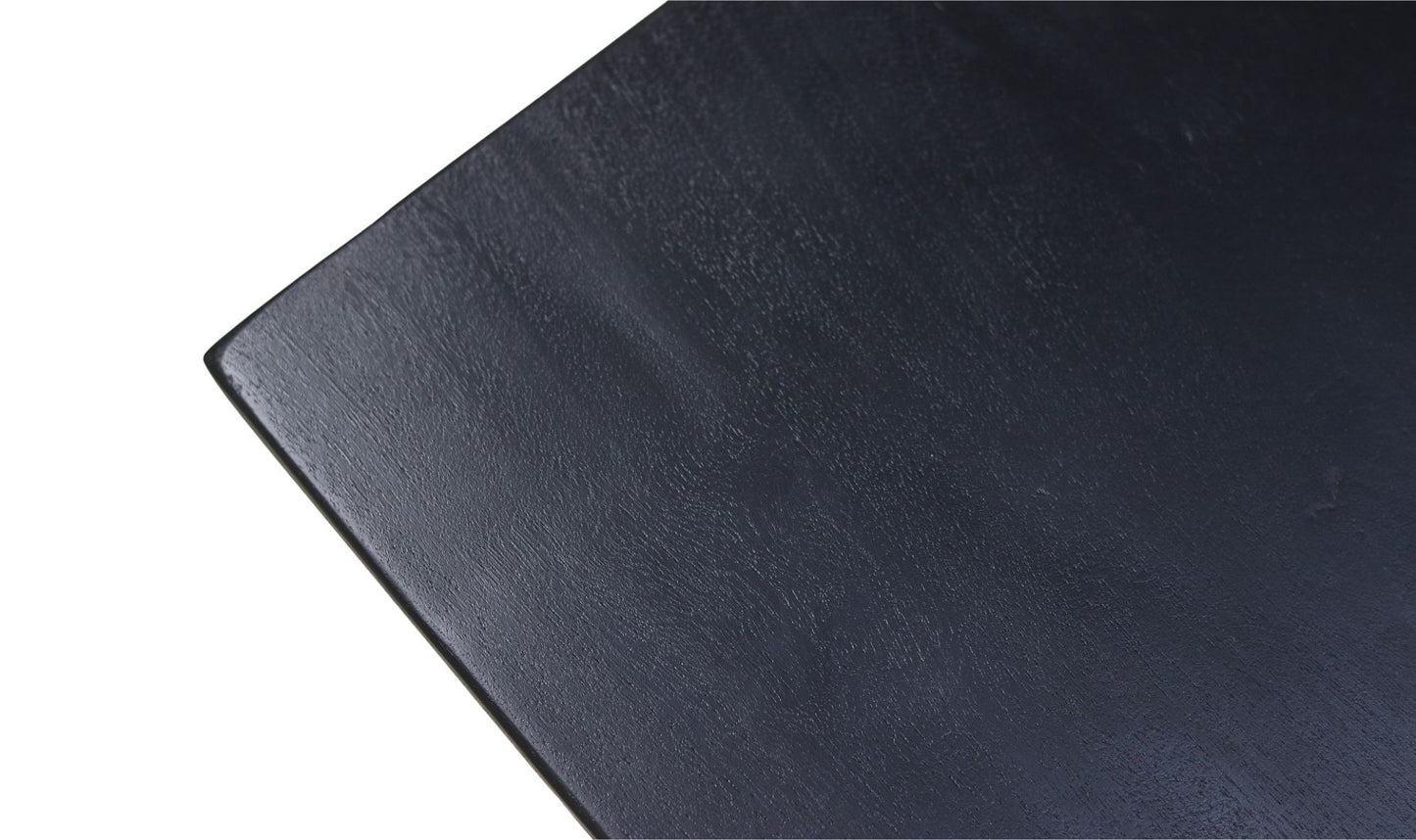 HSM Kollektion-Rechteckige Tischplatte Zürich-200x100x3,8-Schwarz-Mango