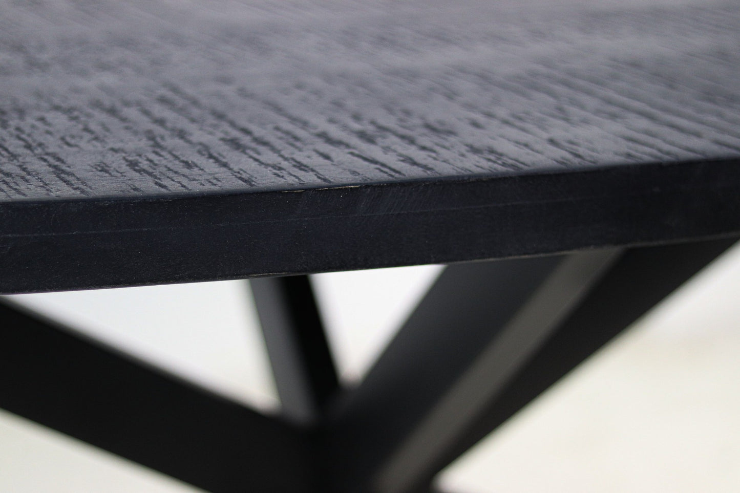HSM Kollektion-Runder Esstisch Melbourne-130x130x76-Schwarz-Mango/Metall