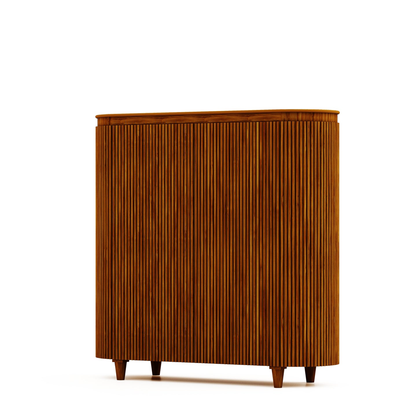 HSM Collection-Wandkast Tide 4 Tür-140x45x140-Braun-Mango
