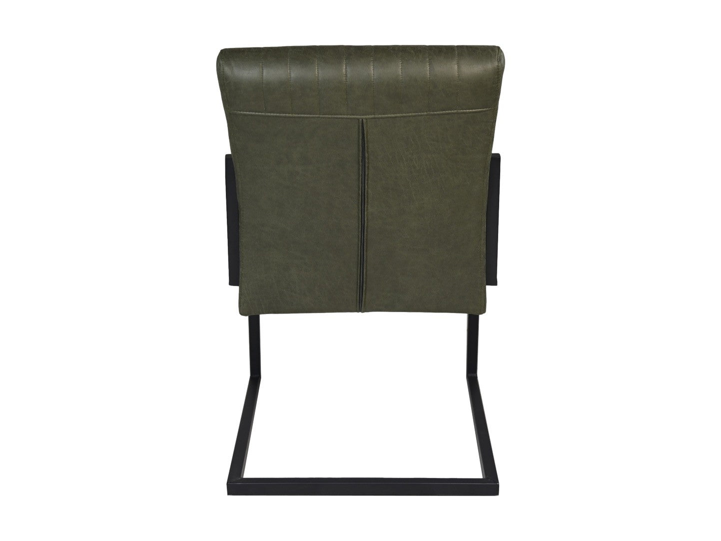 HSM Collection-Esszimmerstuhl Texas S/2-55x50x85-Grün/Schwarz-Leder/Metall