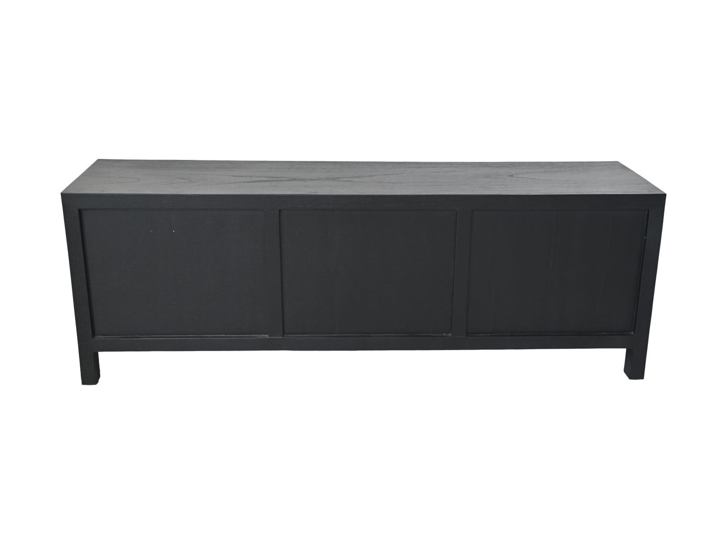 HSM Collection-TV-Schrank 3-türig-160x42x55-Schwarz-Teakfurnier