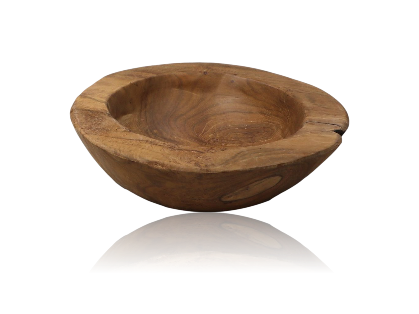 HSM Kollektion-Fruchtschale Klein-ø20-27x6-10-Natur-Teak