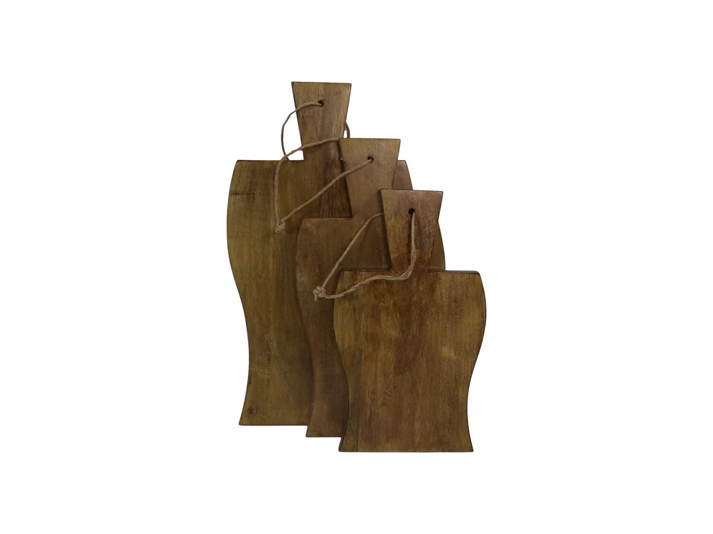 HSM Collection-Schneidebrett mit Griff Golf S/3-40x22x2/34x17x2/29x17x2-Natur-Mango