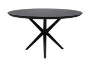 HSM Collection-Runde Esstisch Zürich-80x80x76-Schwarz-Akazie/Metall