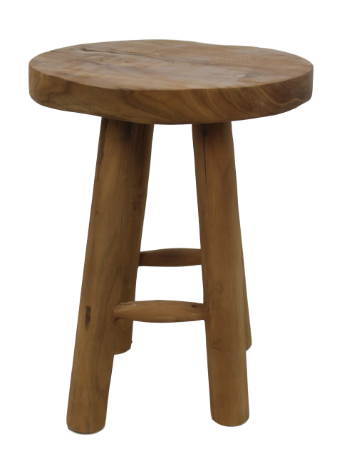 HSM Collection-Runde Hocker-ø40x50-Natur-Teak