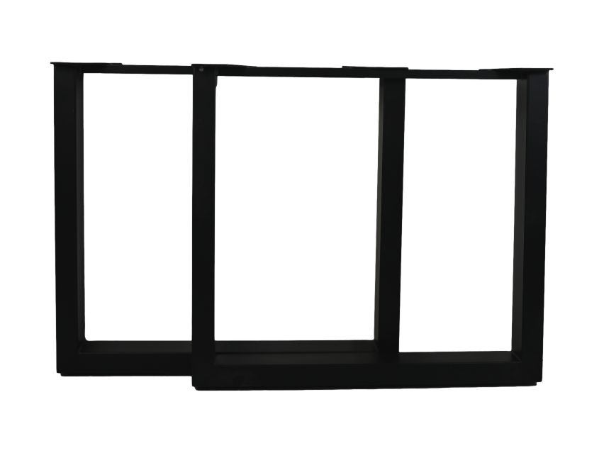 HSM Collection-Tafelpoot Modell U S/2-80x10x72 (100x50mm)-Schwarz-Metall