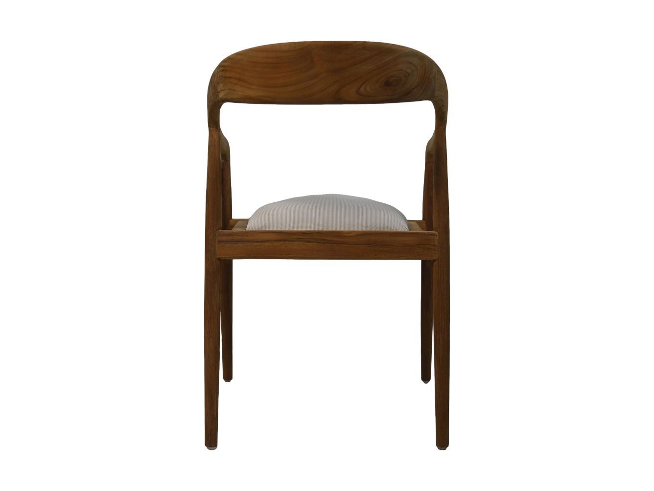 HSM Kollektion-Esszimmerstuhl Wifera + Sitz-55x41x78-Natur/Weiß-Teak/Stoff