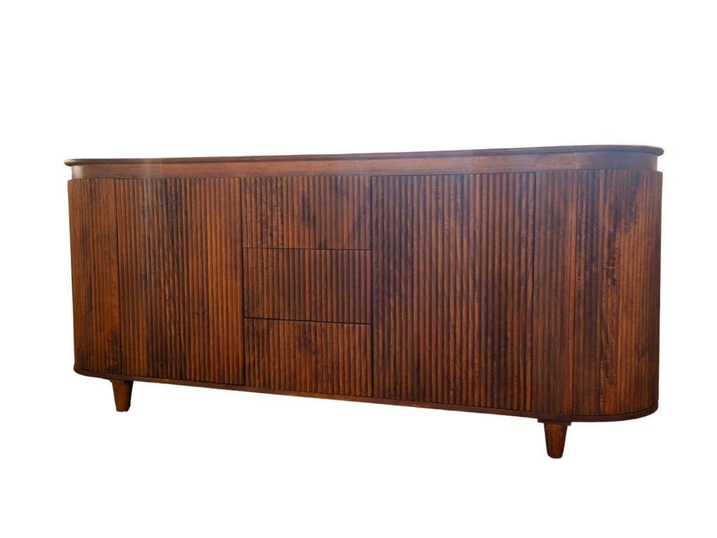 HSM Kollektion-Sideboard Tide 4 Tür 3 Schublade-190x45x80-Braun-Mango