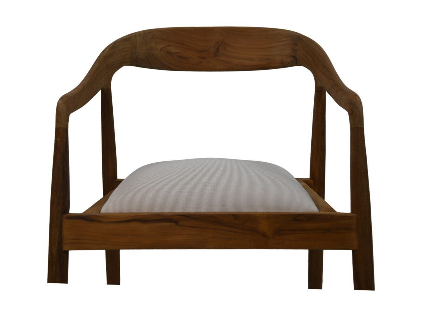 HSM Kollektion-Esszimmerstuhl Wifera + Sitz-55x41x78-Natur/Weiß-Teak/Stoff