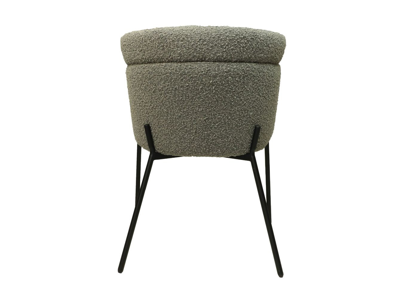 HSM Collection-Esszimmerstuhl Luca S/2-57x60x81-Hellgrau/Schwarz-Stoff/Metall