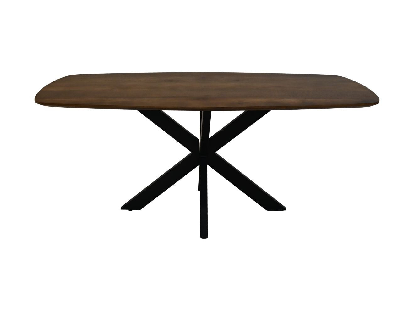 HSM Collection-Dänischer Esstisch-220x110x76-Natur/Schwarz-Mango/Metall