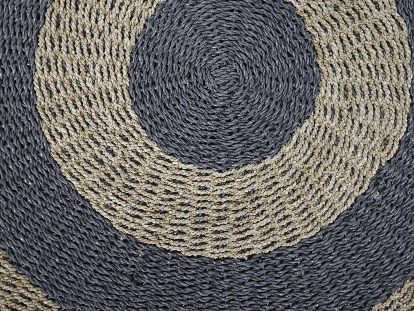 HSM Collection-Teppich -ø100-Natur/Grau-Raffia/Seegras