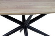 HSM Kollektion - Ovaler Esstisch Zurich - 220x100x76 - Natur/Schwarz - Akazie/Metall