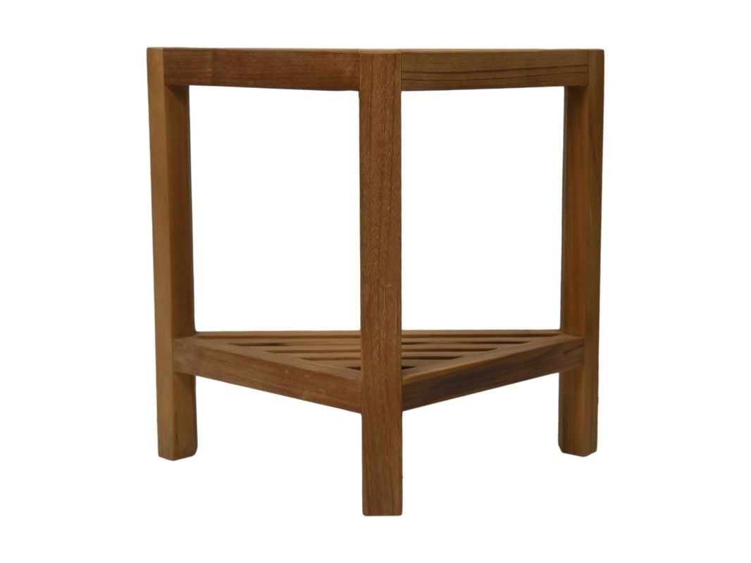 HSM Collection-Driehoekige Gartenbeistelltisch-46x30x46.5-Natur-Teak