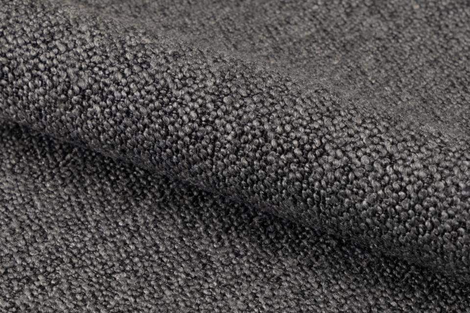 HSM Collection-Esszimmerstuhl Nora + Armlehne-90x62x61-Dunkelgrau/Matt Schwarz-Stoff/Metall