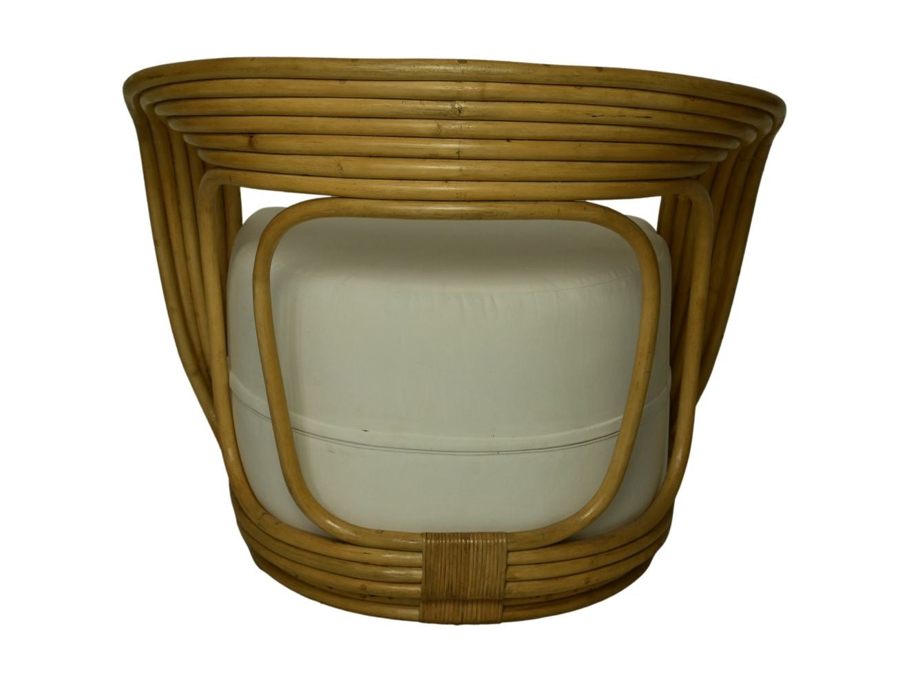 HSM Kollektion-Sessel Charly-65x85x42/71-Natur/Weiß-Rattan/Stoff