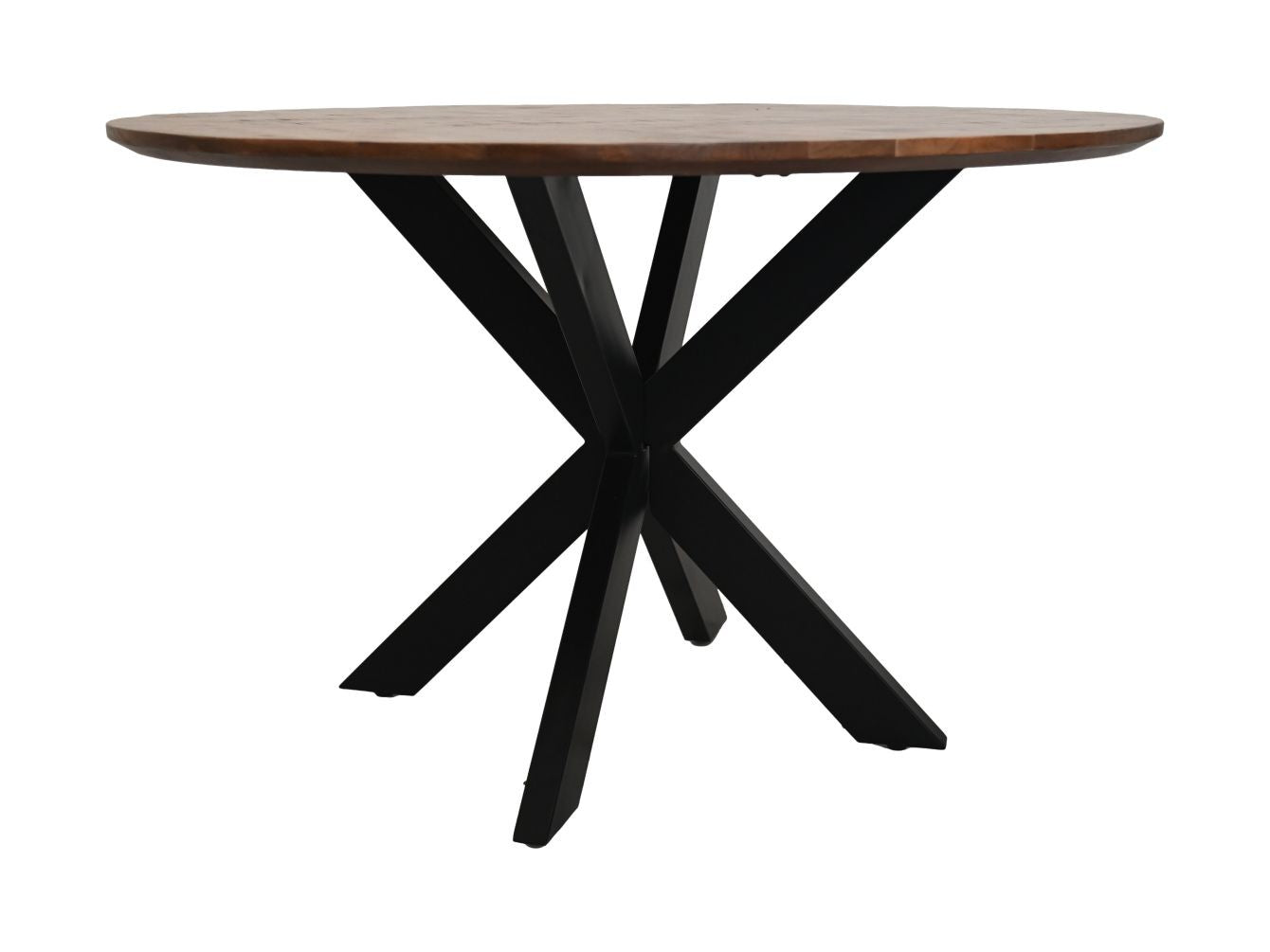 HSM Kollektion-Runder Esstisch Mosaik-140x140x76-Natur/Schwarz-Mango/Metall