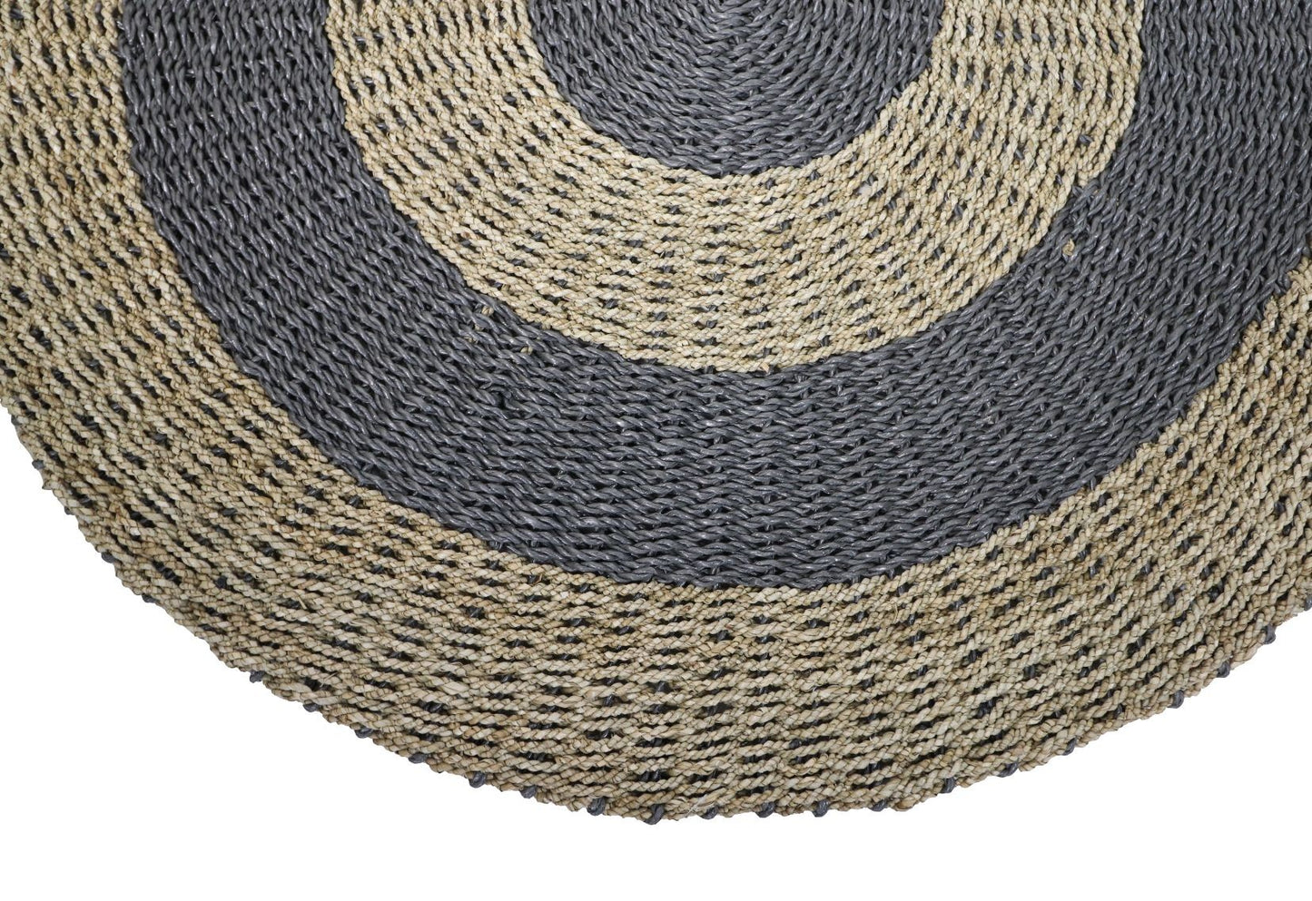 HSM Collection-Teppich -ø100-Natur/Grau-Raffia/Seegras