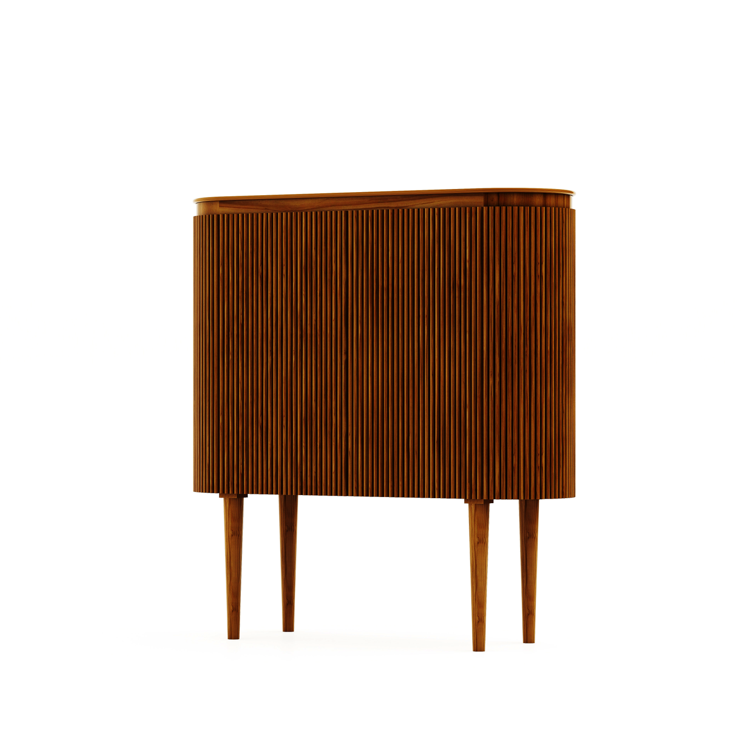 HSM Collection-Bar-Schrank Tide 4 Tür-140x45x150-Braun-Mango