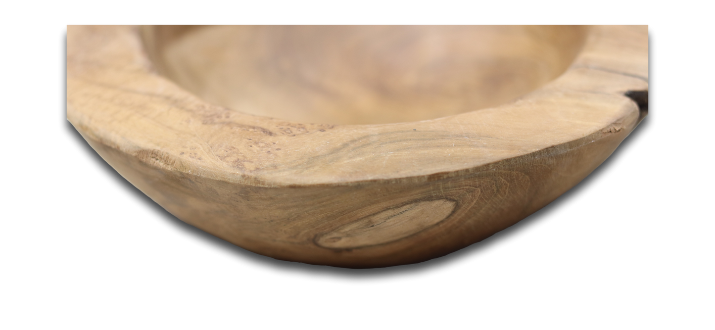 HSM Kollektion-Fruchtschale Klein-ø20-27x6-10-Natur-Teak