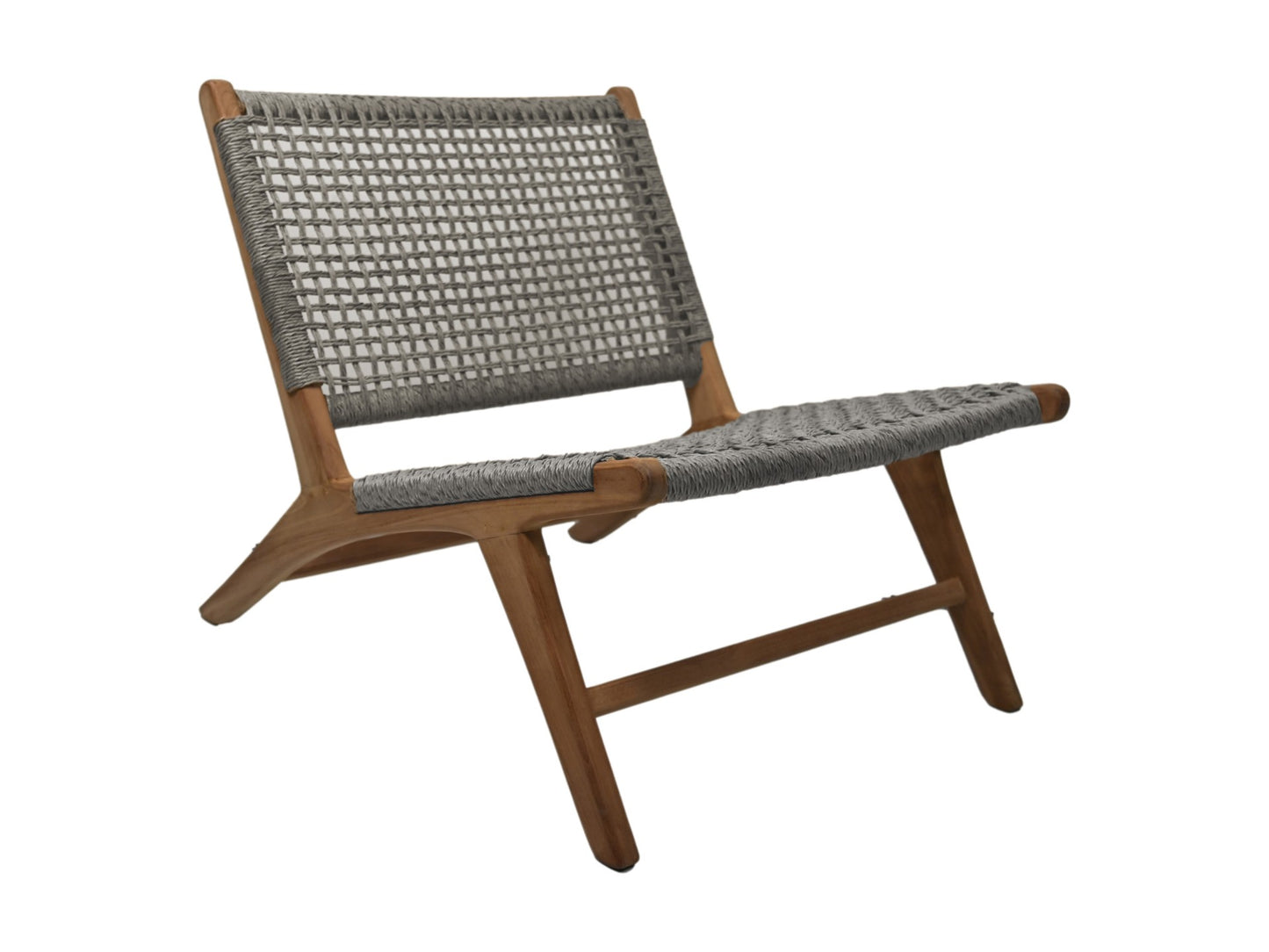 HSM Collection-Garten-Loungesessel Rio-66x80x65-Natur/Grau-Teak/Bananenblatt