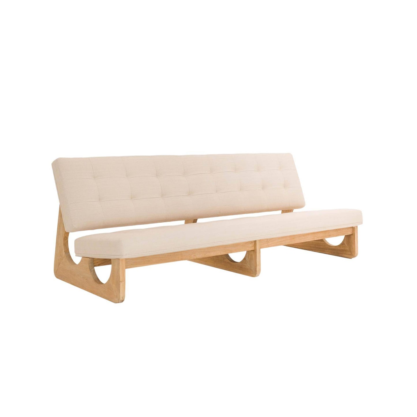 HSM Kollektion-Lounge 3-Sitzer Breeze-210x82x78-Natur/Weiß-Teak