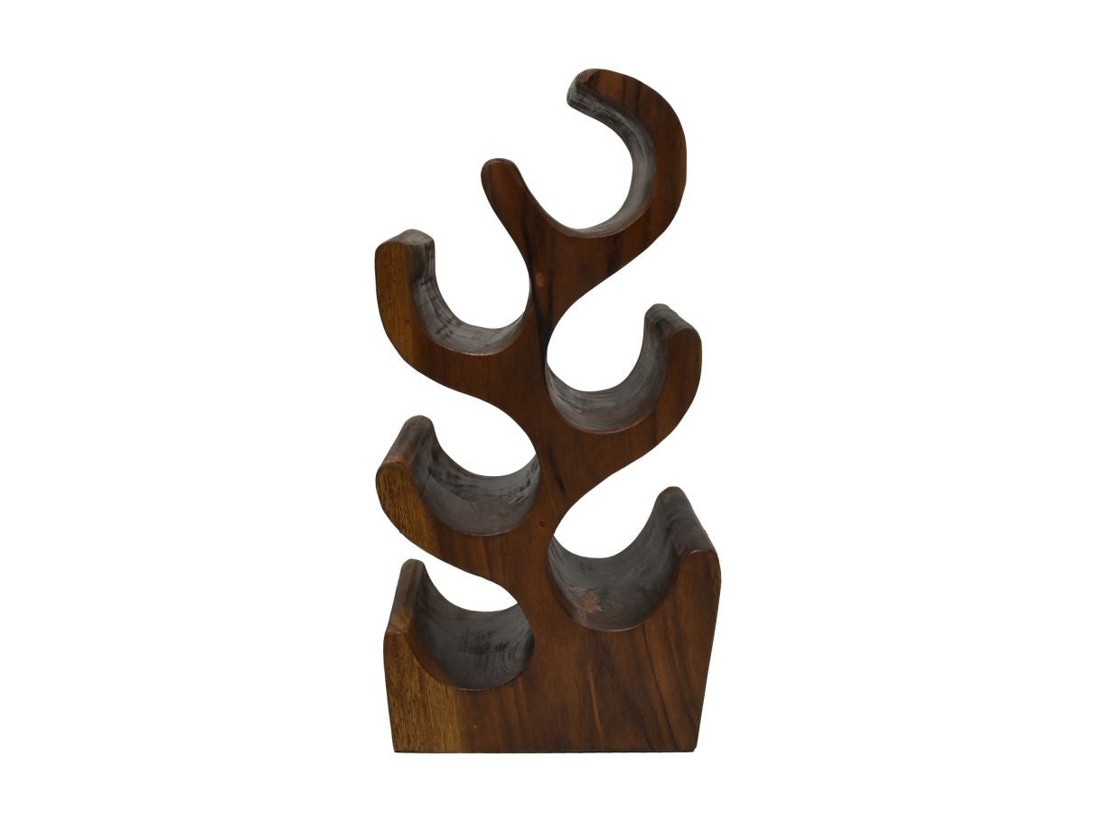 HSM Collection-Stand Weinregal Vins 6 Flaschen-27x18x50-Braun-Munggur