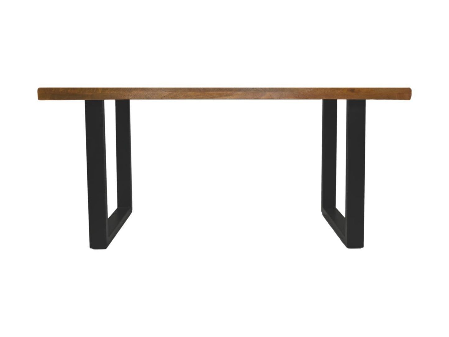HSM Collection-Rechteckiger Esstisch Melbourne-160x90x77-Braun/Schwarz-Mango/Metall