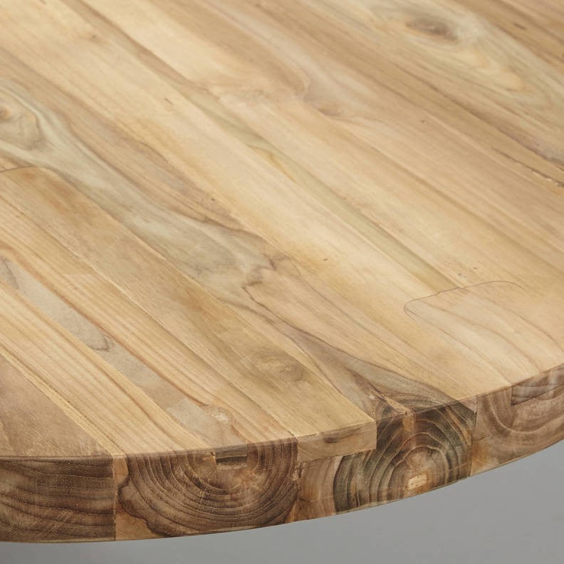 HSM Collection - Ovaler Tischplatte - 220x110x4 - Natur - Teak