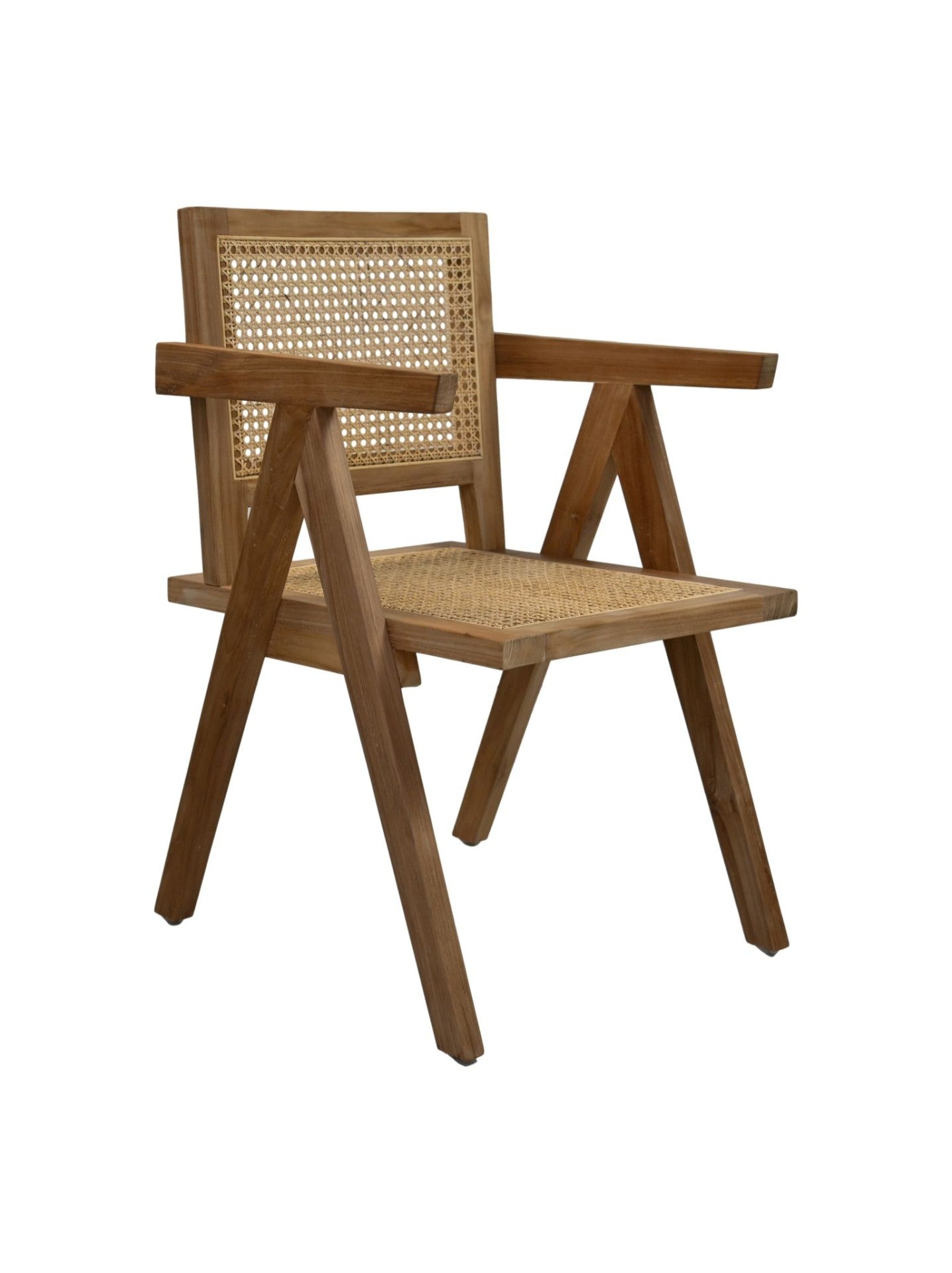 HSM Kollektion-Esszimmerstuhl-56x52x83-Natur-Rattan/Teak