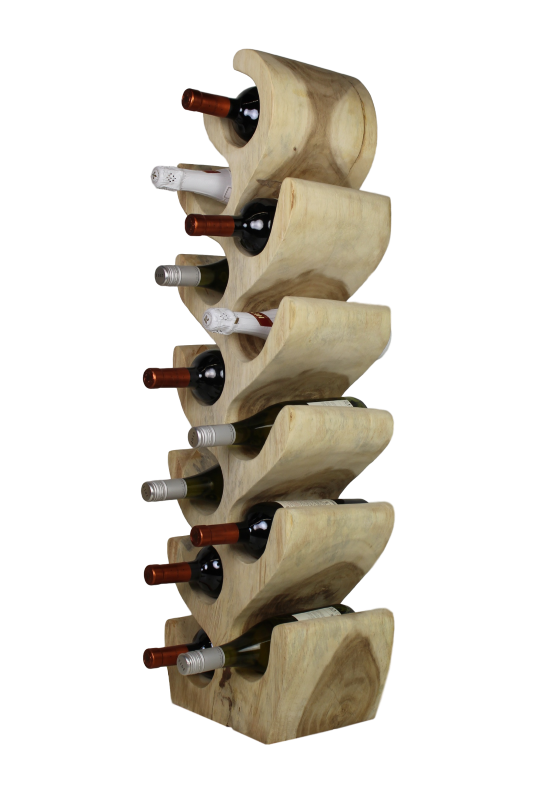 HSM Collection-Stand Weinregal Vins 12 Flaschen-29x20x95-Natur-Munggur
