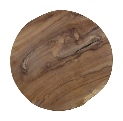 HSM Collection-Runde Hocker-ø40x50-Natur-Teak