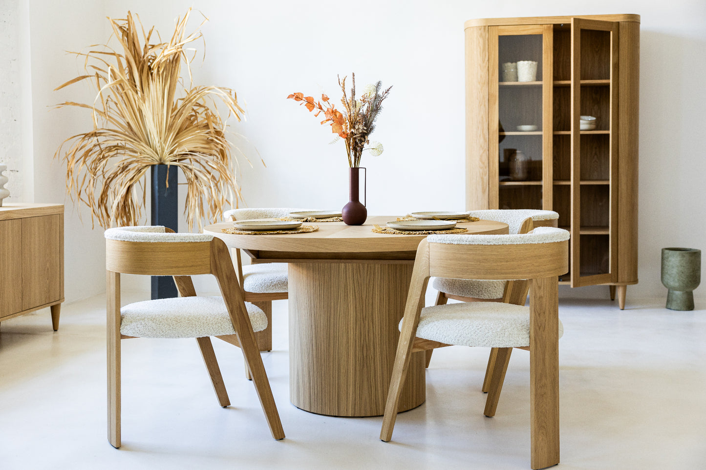 HSM Kollektion - Runder Esstisch Dune Ausziehbar - 130-180 - Natur-Eiche