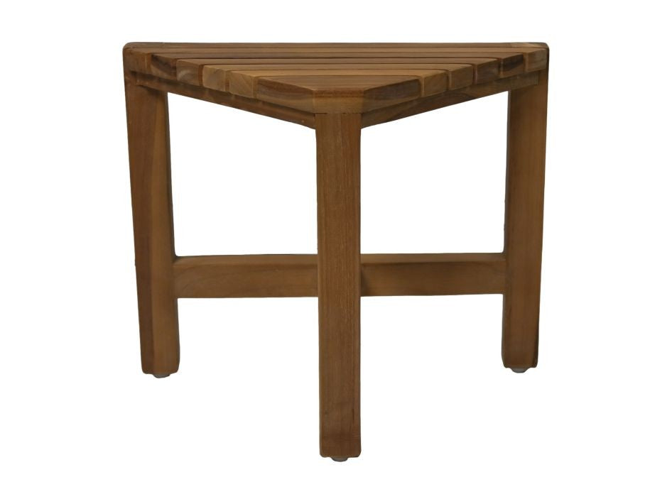 HSM Collection-Driehoekige Gartenbeistelltisch S/2-38x20x32-Natur-Teak
