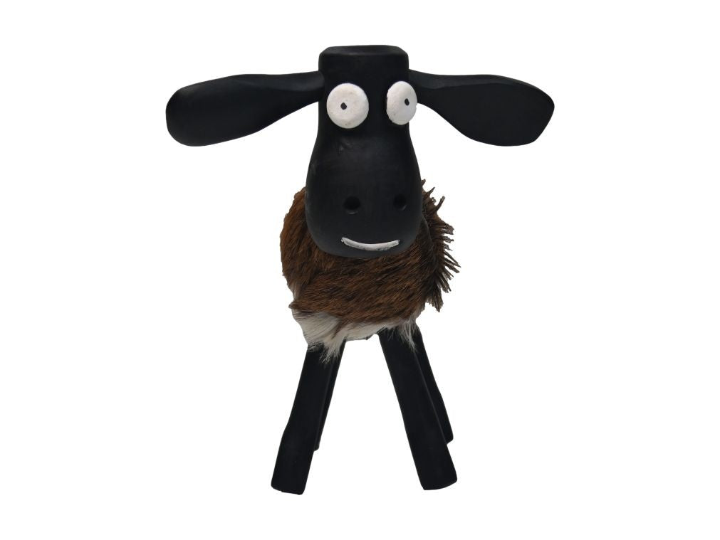 HSM Collection-Schaap Shawn Klein-32x14x32-Sortiert/Schwarz-Ziegenleder/Teak