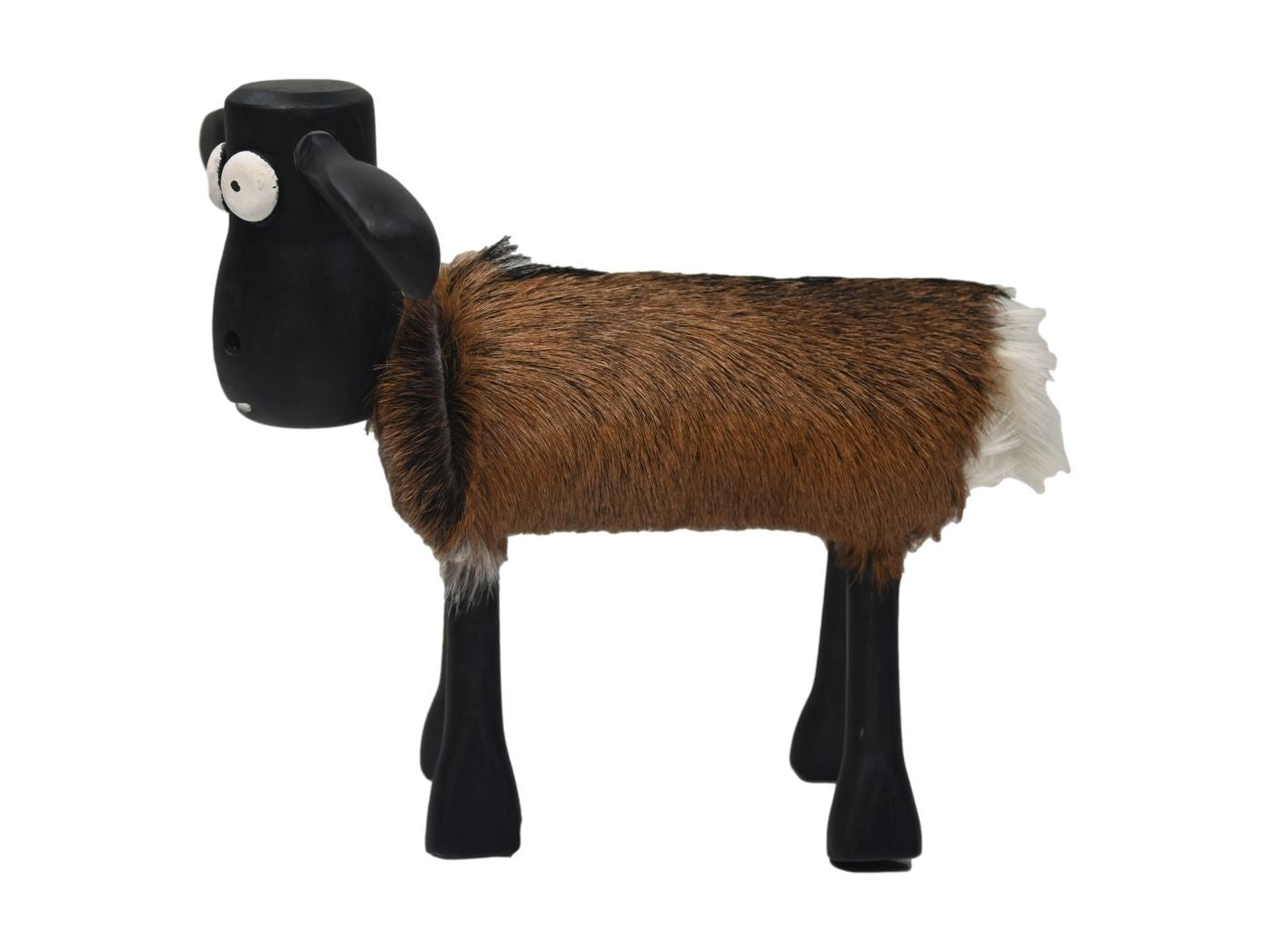 HSM Collection-Schaap Shawn Klein-32x14x32-Sortiert/Schwarz-Ziegenleder/Teak