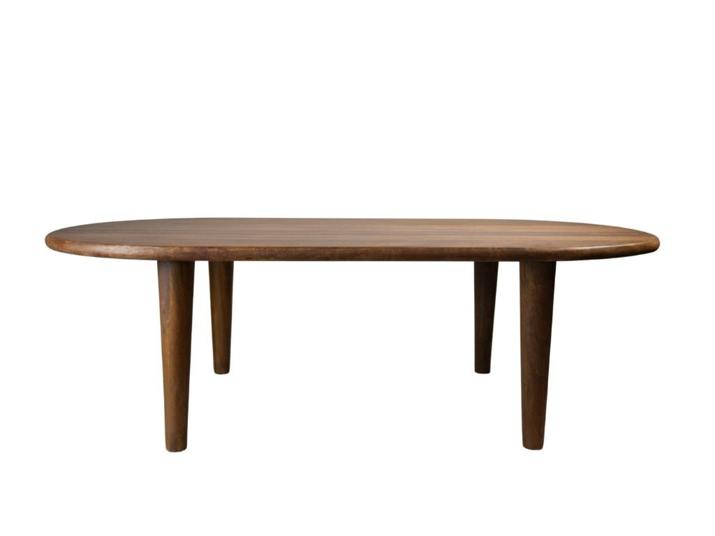 HSM Kollektion - Ovaler Couchtisch Tide-130x70x39-Braun-Mango