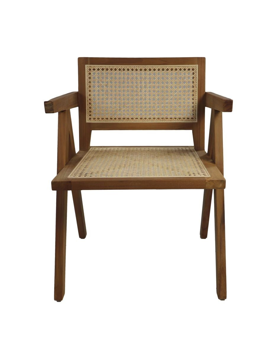 HSM Kollektion-Sessel Akzent-58x60x79-Natur-Teak/Rattan