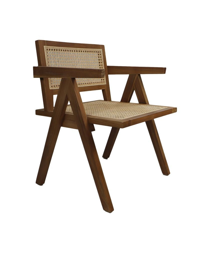 HSM Kollektion-Sessel Akzent-58x60x79-Natur-Teak/Rattan