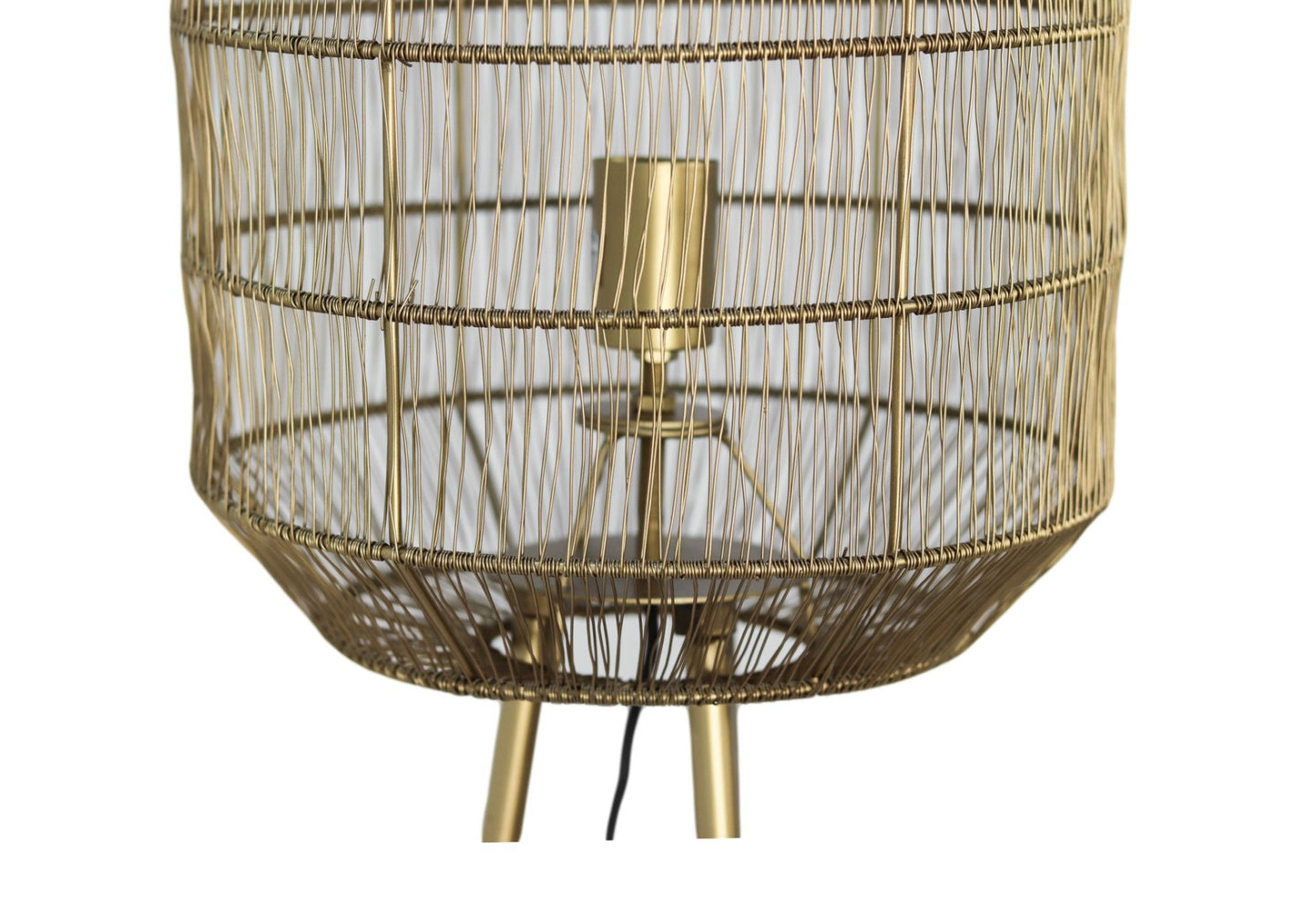 HSM Collection-Vloerlampe Driepoot Marbella-40x158-Gold-Metall