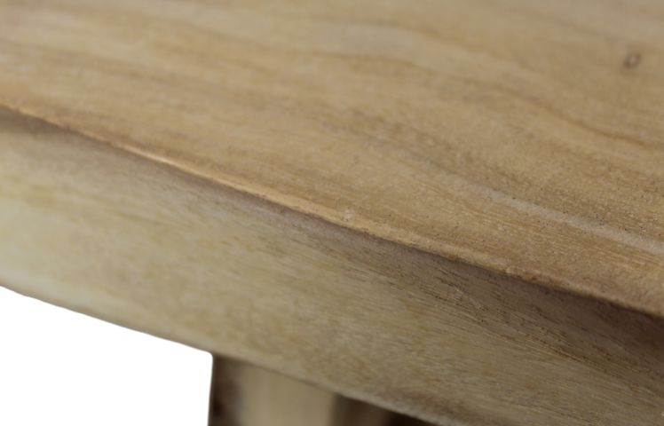 HSM Collection-Rechteckiger Hocker Rondo-50x30x47-Natur-Munggur