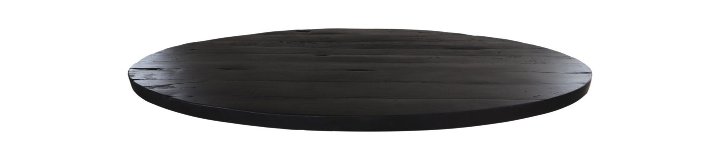 HSM Collection - Ovaler Tischplatte - 180x100x5/5.5 - Schwarz - Mango