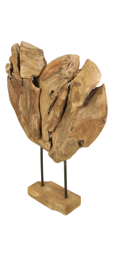 HSM Kollektion - Dekoration Herz Medium - 43x10x60 - Natur - Teak