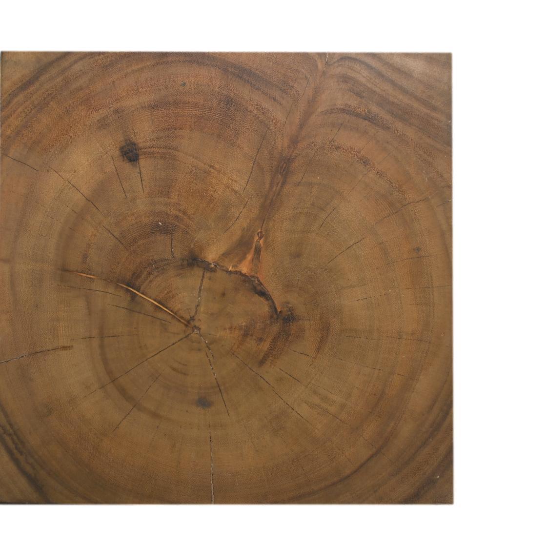 HSM Collection - Square Side Table Spiral - 30x30x43 - Natur - Munggur