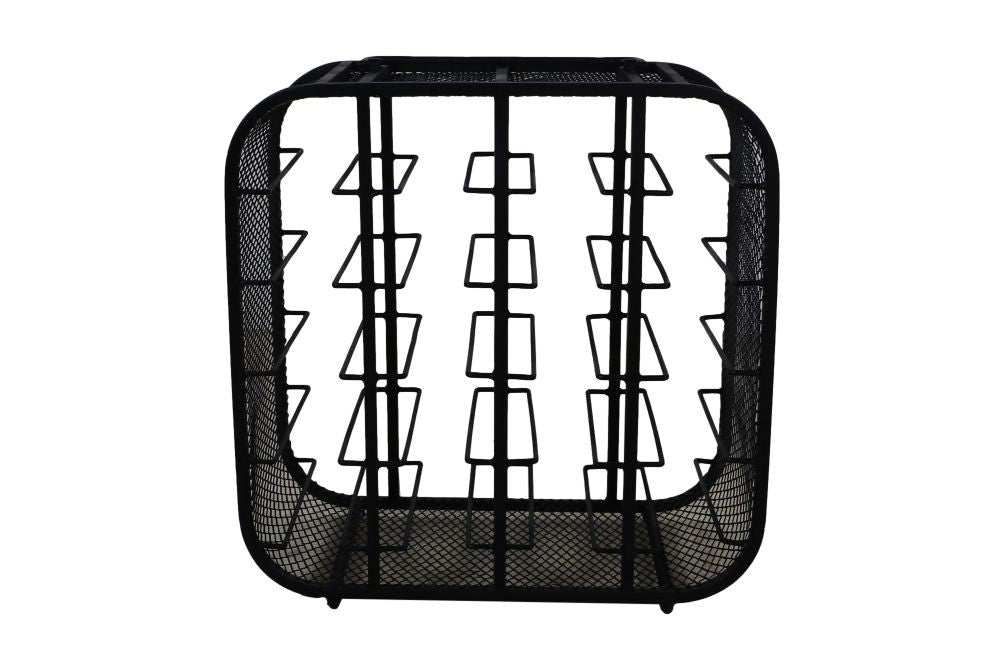 HSM Collection-Stand Weinregal 20 Flaschen-55x25x55-Schwarz-Metall