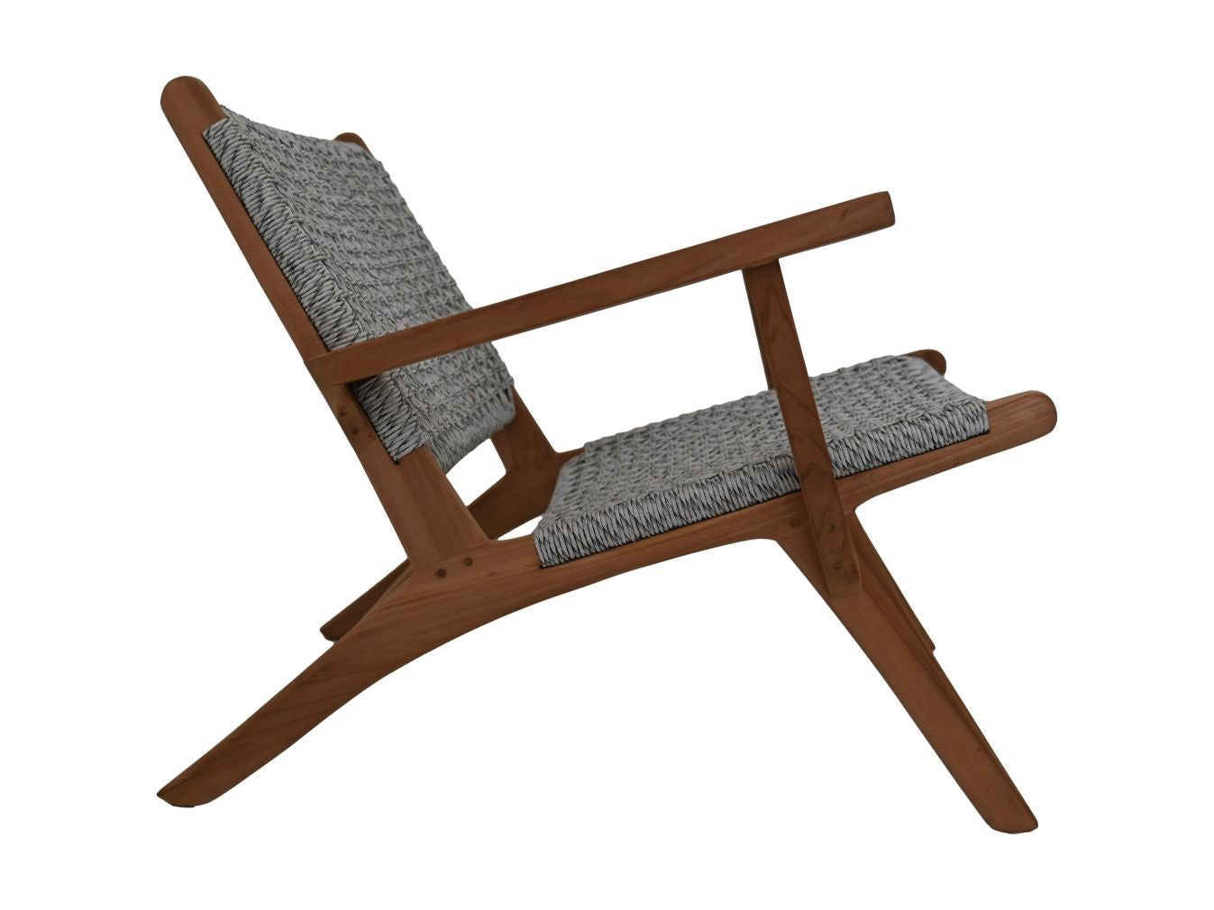 HSM Collection-Gartensessel Rio Mit Armlehne-80x80x67-Natur/Grau-Teak/Bananenblatt