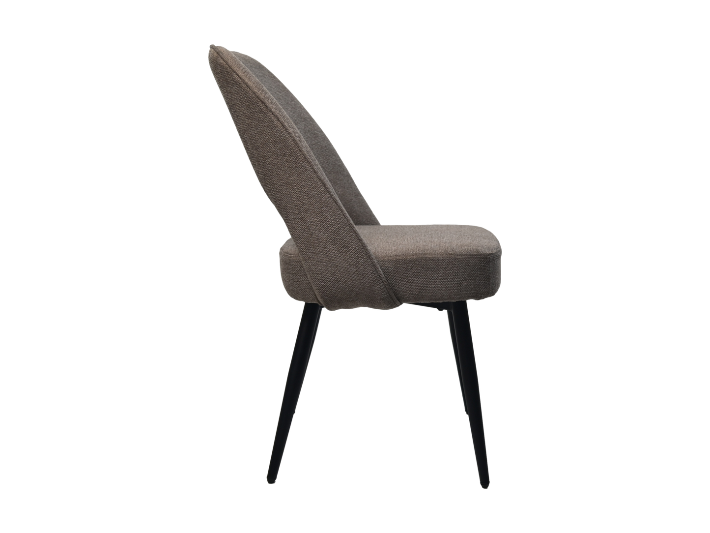 HSM Kollektion - Esszimmerstuhl Jenna - Set von 2 - 62x54x87 - braun/schwarz - Baumwolle