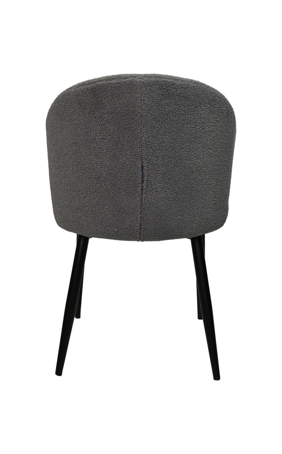 HSM Collection-Eetkamerstuhl Yuna S/2-60x54x82.5-Grau/Schwarz-Stoff/Metall