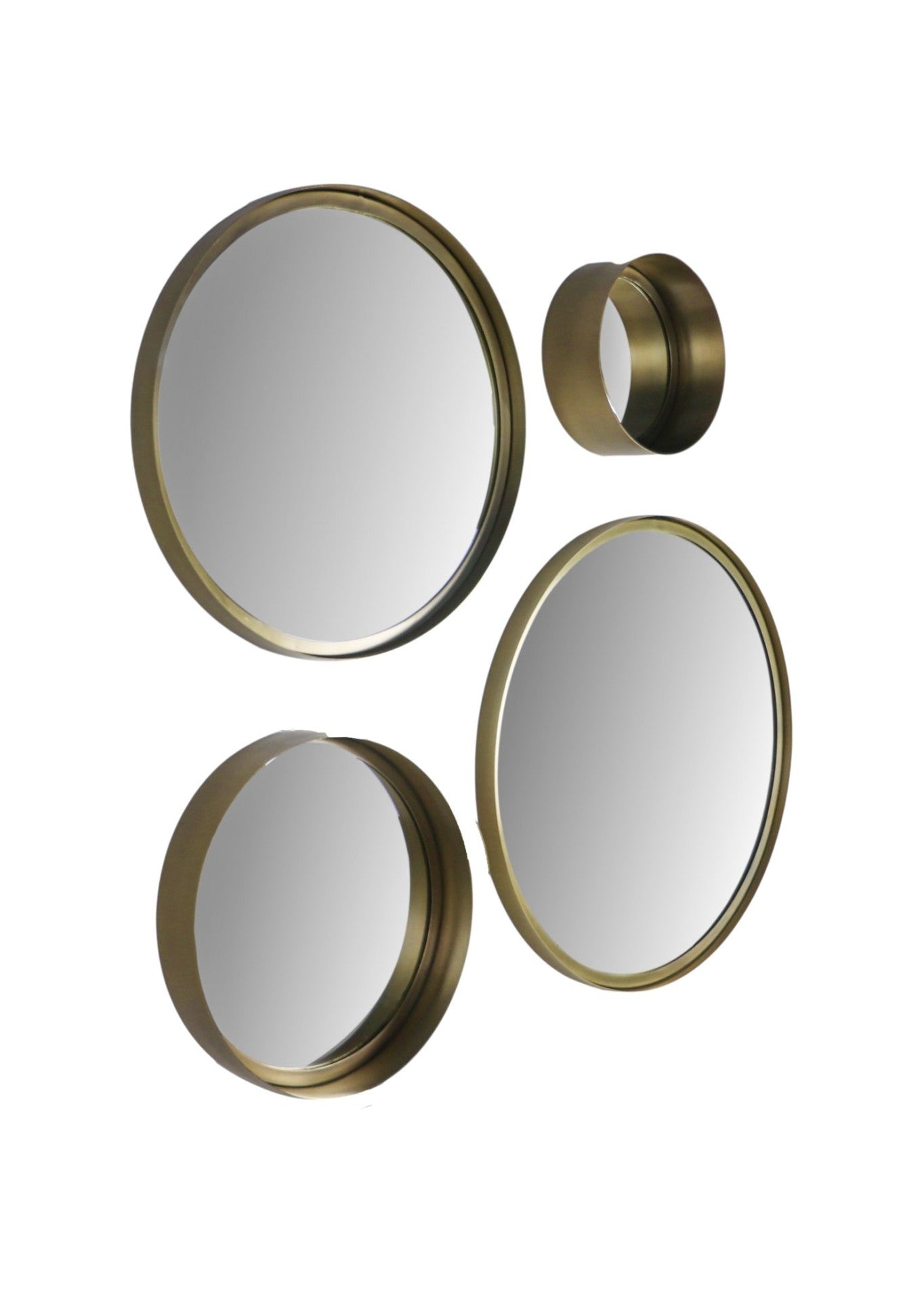 HSM Kollektion - Runder Spiegel - 50X2X50 - Gold - Metall