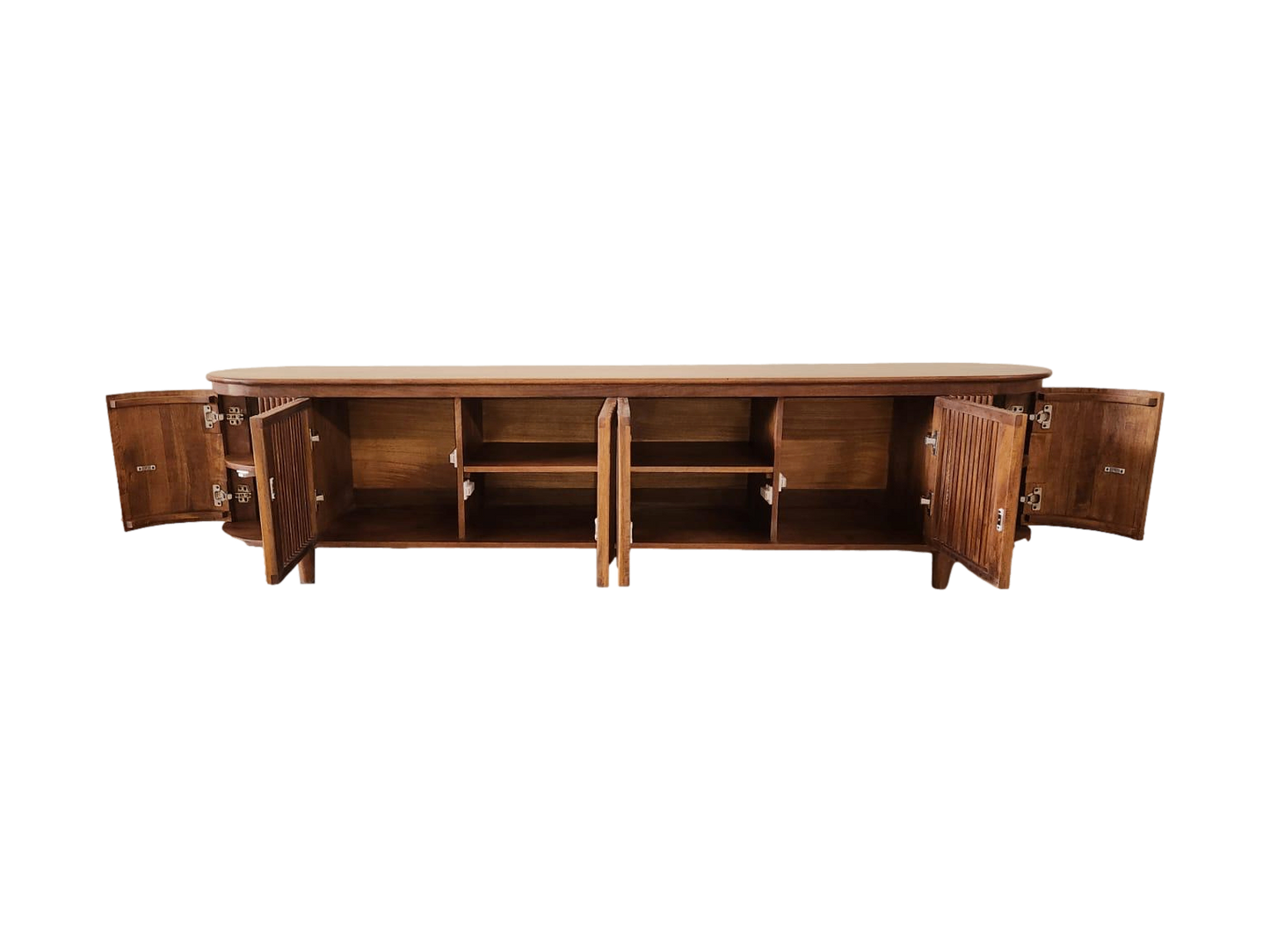 HSM Kollektion-TV-Schrank Tide 6 Tür-225x45x55-Braun-Mango